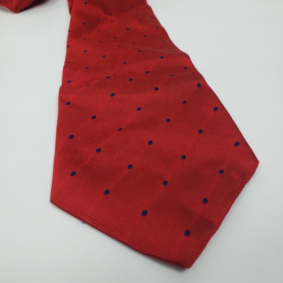 Brooks Brothers Red Grid Polkadot Tie - Picture 4 of 7